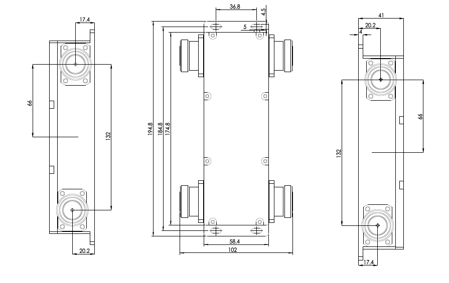 MTX-641-2X2 Hybrid Combiner 2 x 2 600-4100MHz